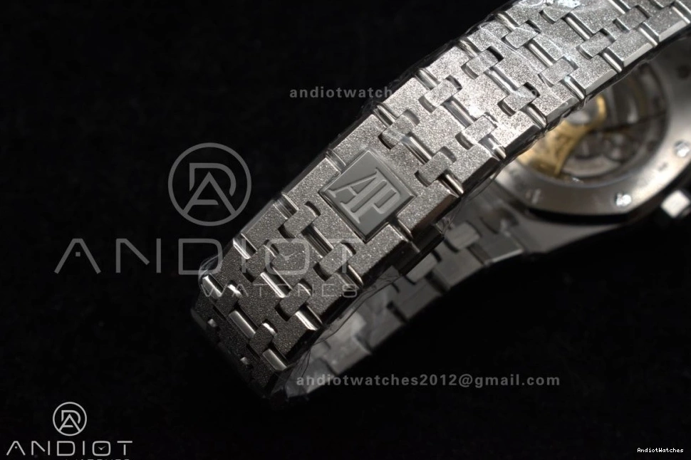 Edition 37mm Best Bracelet 15454 Super APSF Affordable 1033 SA3120 Dial Textured Oak On Frosted SS 1:1 White Royal Clone SS 0406